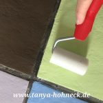 Fliesen streichen mit Kreidefarbe (chalk paint) und den Fußboden mit Fußbodenlack versiegeln, Anwendung Autentico Floor Varnish Frescolini