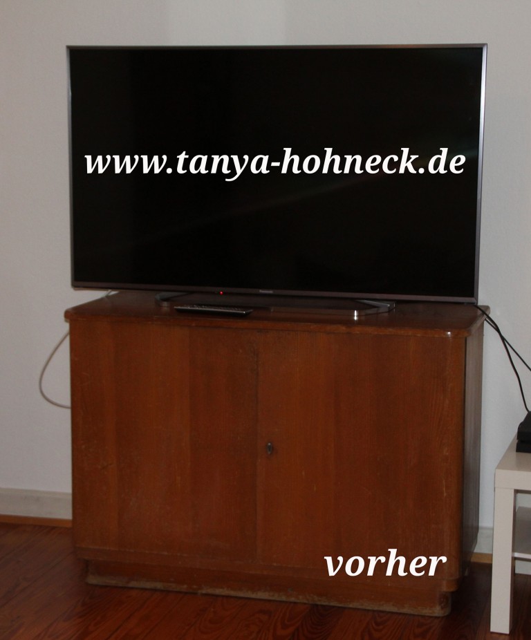 Fernsehschrank Autentico chalk paint Versante Matt ICE CREAM - Tanya